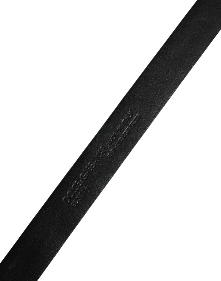 Dolce &amp; Gabbana Sample Sale Dolce &amp; Gabbana Men Black Exotic Leather Metal Buckle Belt - | Designer outlet