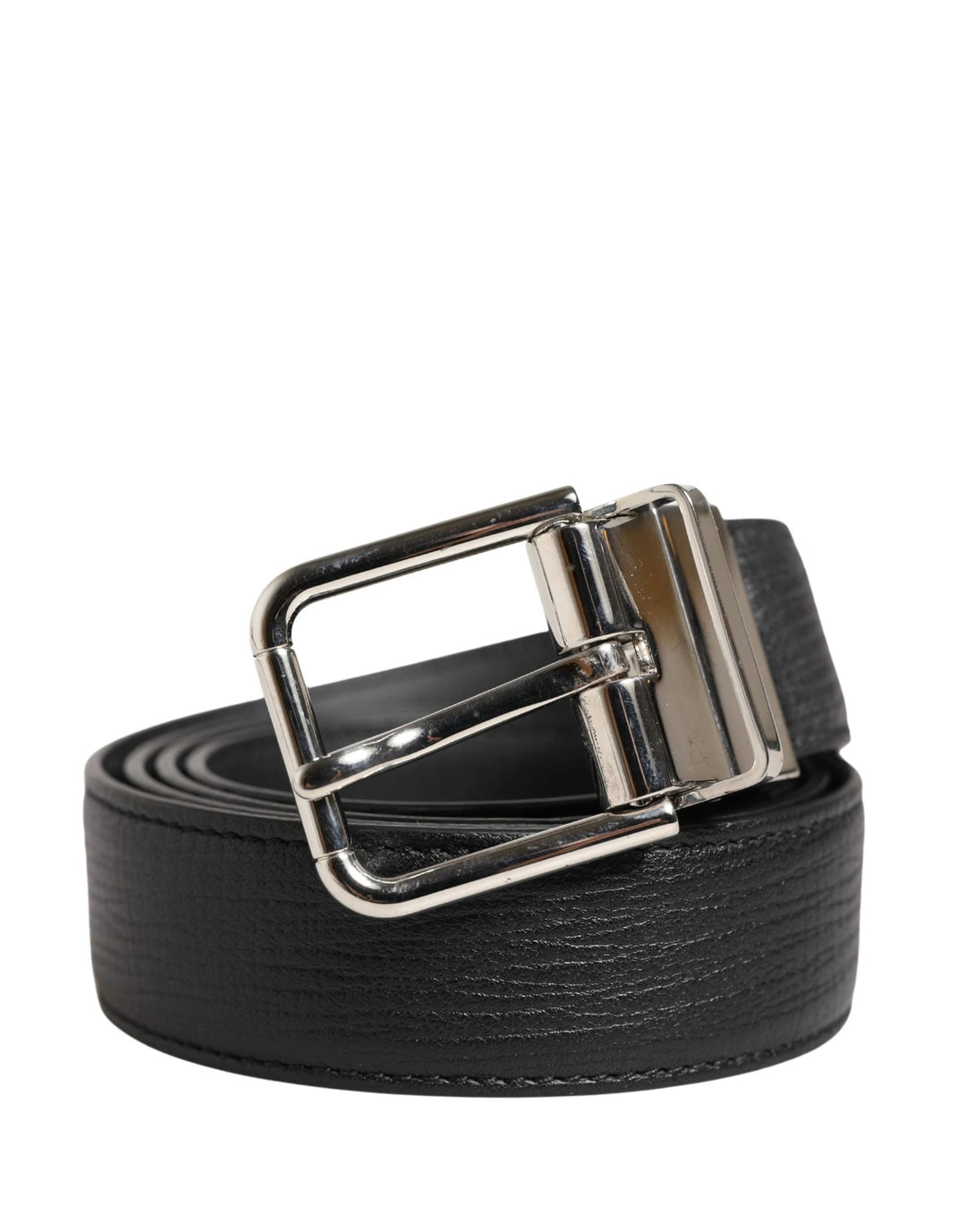 Dolce &amp; Gabbana Sample Sale Dolce &amp; Gabbana Men Black Classic Leather Metal Buckle Belt - | Designer outlet