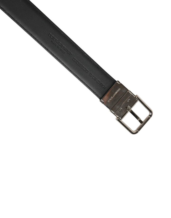 Dolce &amp; Gabbana Sample Sale Dolce &amp; Gabbana Men Black Classic Leather Metal Buckle Belt - | Designer outlet