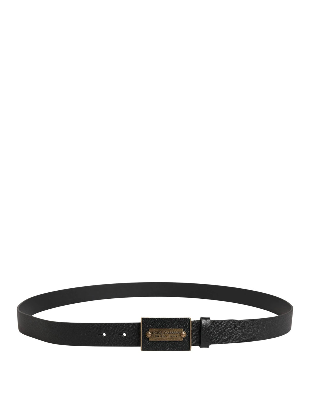 Dolce &amp; Gabbana Sample Sale Dolce &amp; Gabbana Men Black Calf Leather Metal Buckle Belt - | Designer outlet