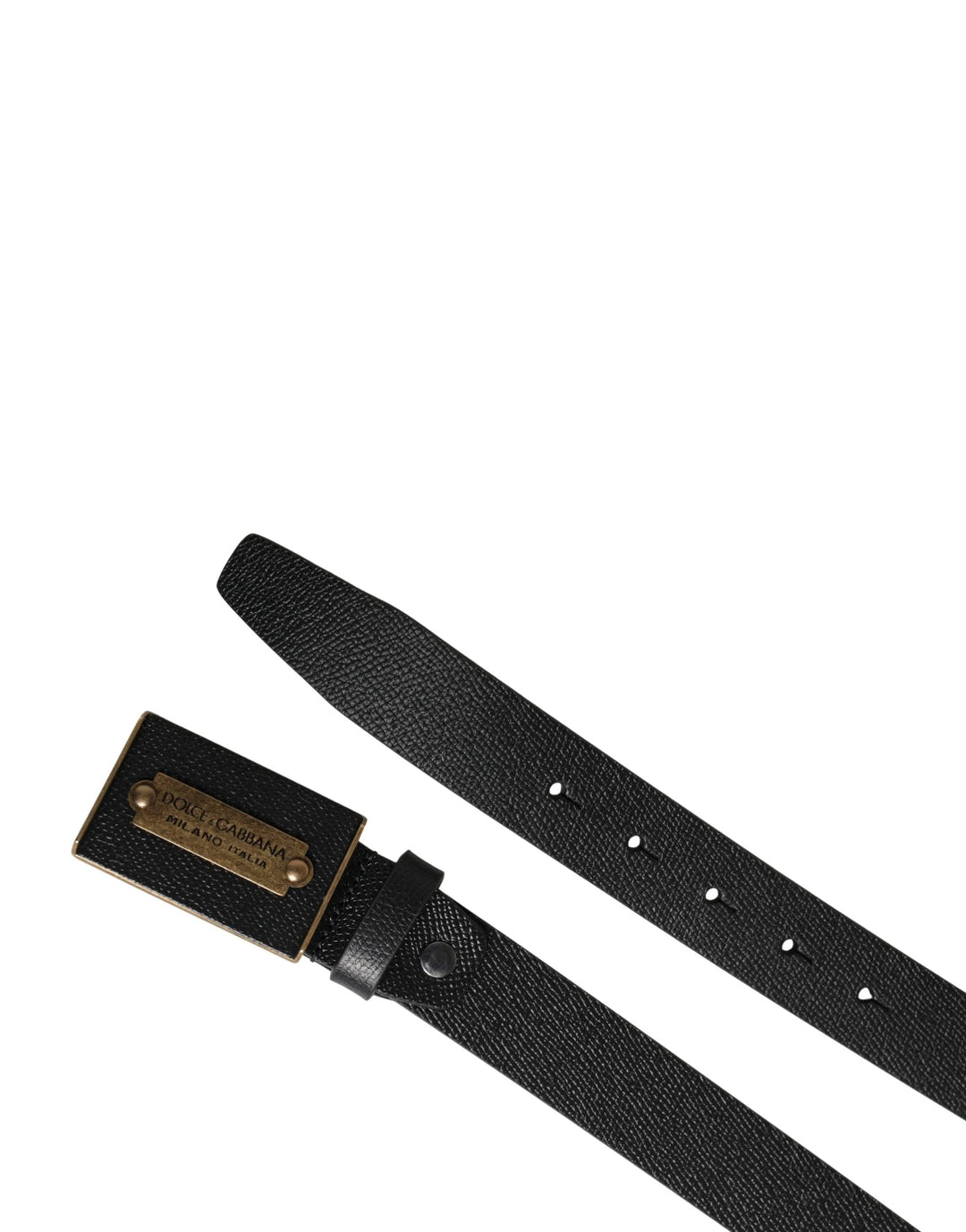 Dolce &amp; Gabbana Sample Sale Dolce &amp; Gabbana Men Black Calf Leather Metal Buckle Belt - | Designer outlet