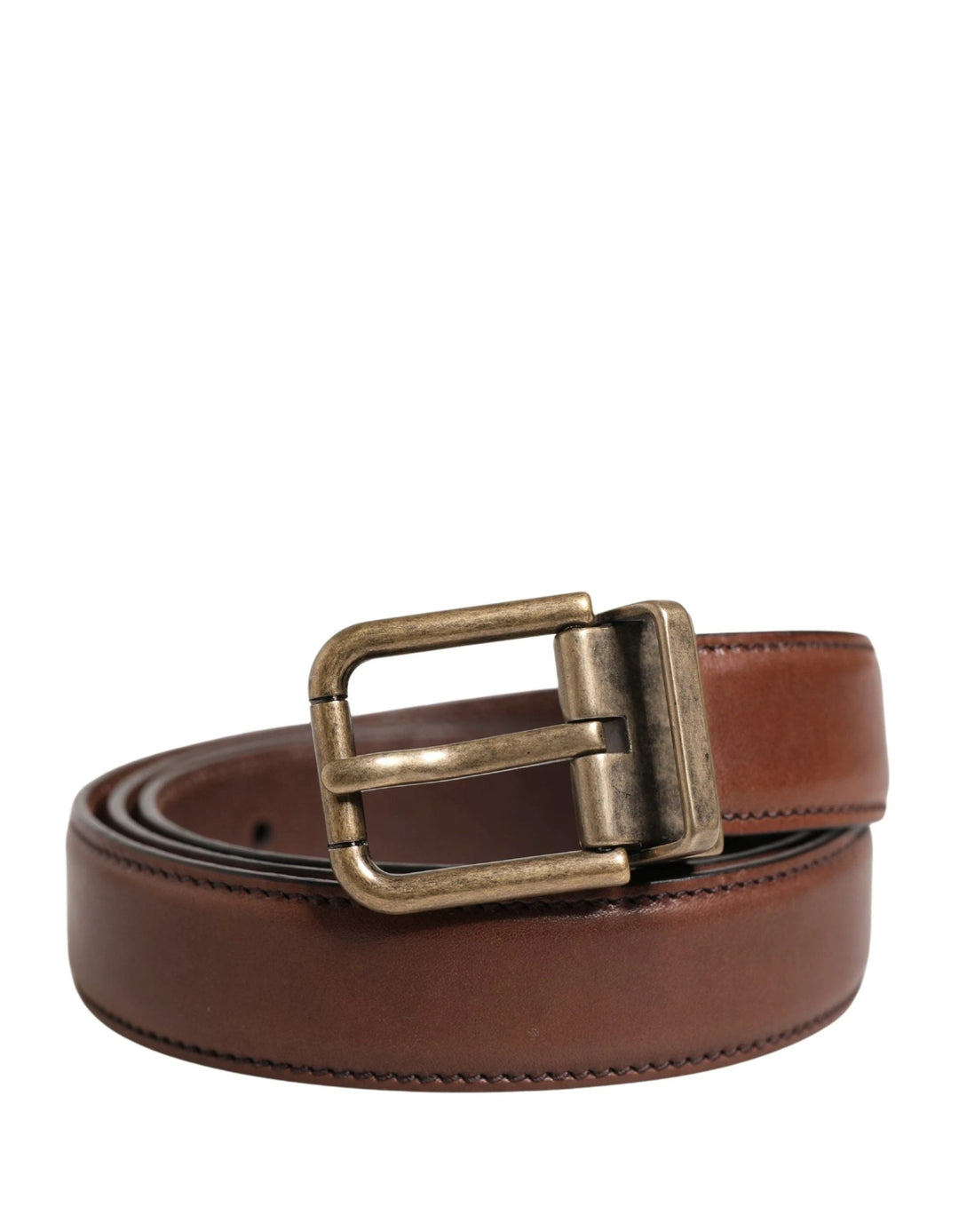 Dolce &amp; Gabbana Sample Sale Dolce &amp; Gabbana Men Brown Classic Leather Metal Buckle Belt - | Designer outlet