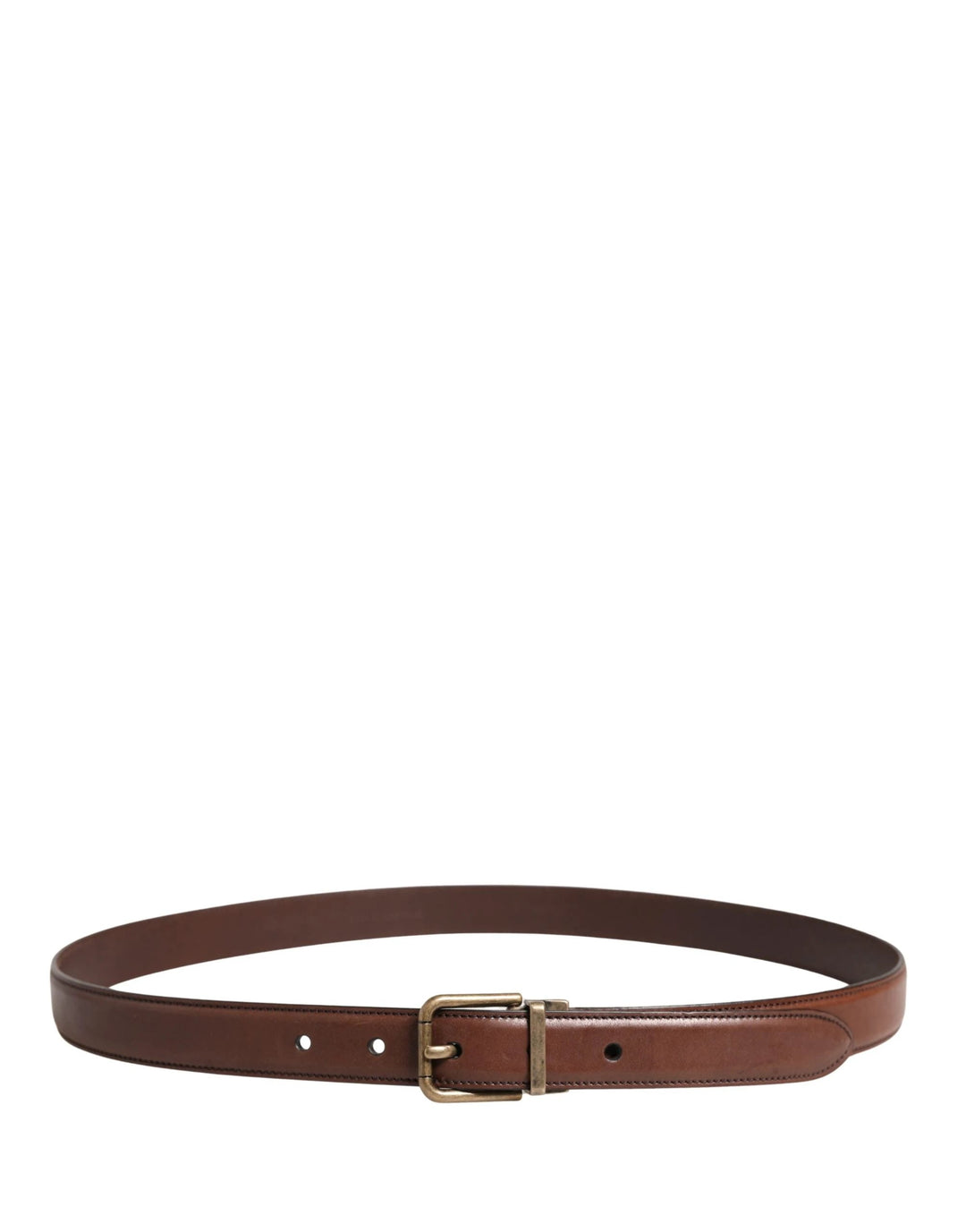 Dolce &amp; Gabbana Sample Sale Dolce &amp; Gabbana Men Brown Classic Leather Metal Buckle Belt - | Designer outlet