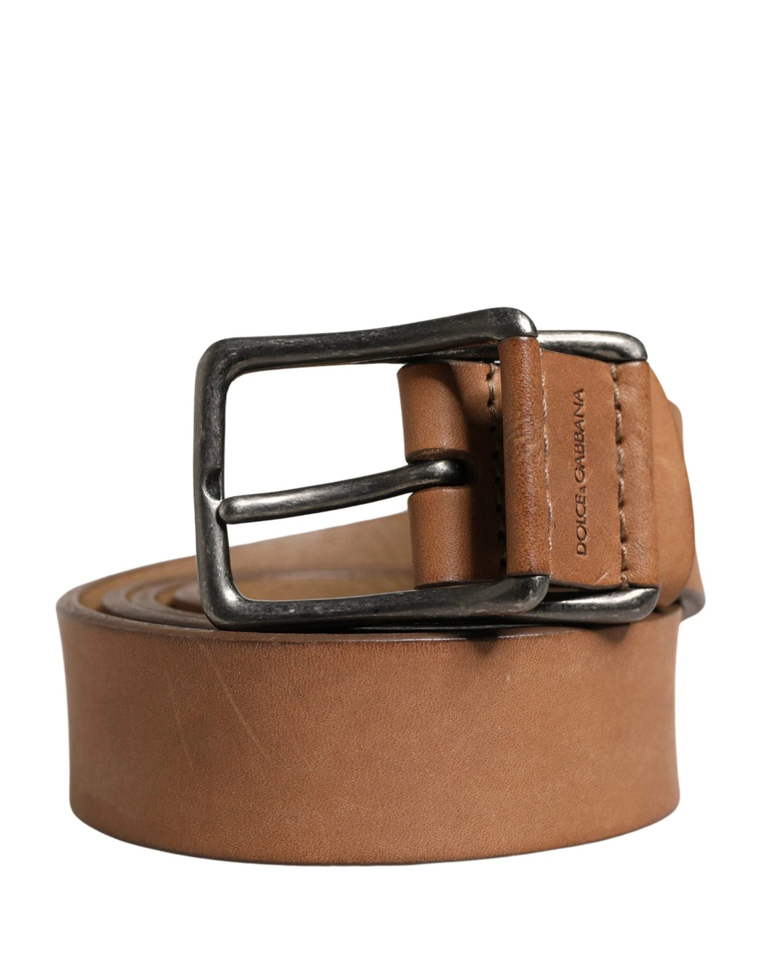 Dolce &amp; Gabbana Sample Sale Dolce &amp; Gabbana Men Brown Leather Classic Metal Buckle Belt - | Designer outlet