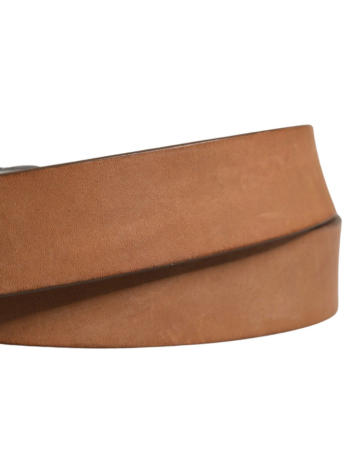 Dolce &amp; Gabbana Sample Sale Dolce &amp; Gabbana Men Brown Leather Classic Metal Buckle Belt - | Designer outlet