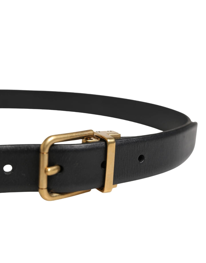 Dolce &amp; Gabbana Sample Sale Dolce &amp; Gabbana Men Black Classic Leather Metal Buckle Belt - | Designer outlet