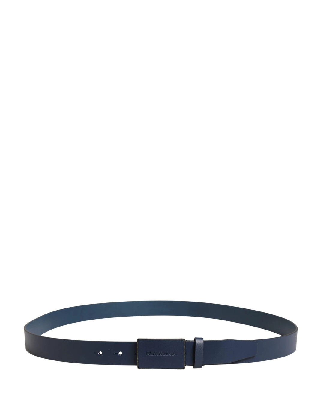 Dolce &amp; Gabbana Sample Sale Dolce &amp; Gabbana Men Blue Calf Leather Logo Metal Buckle Belt - | Designer outlet