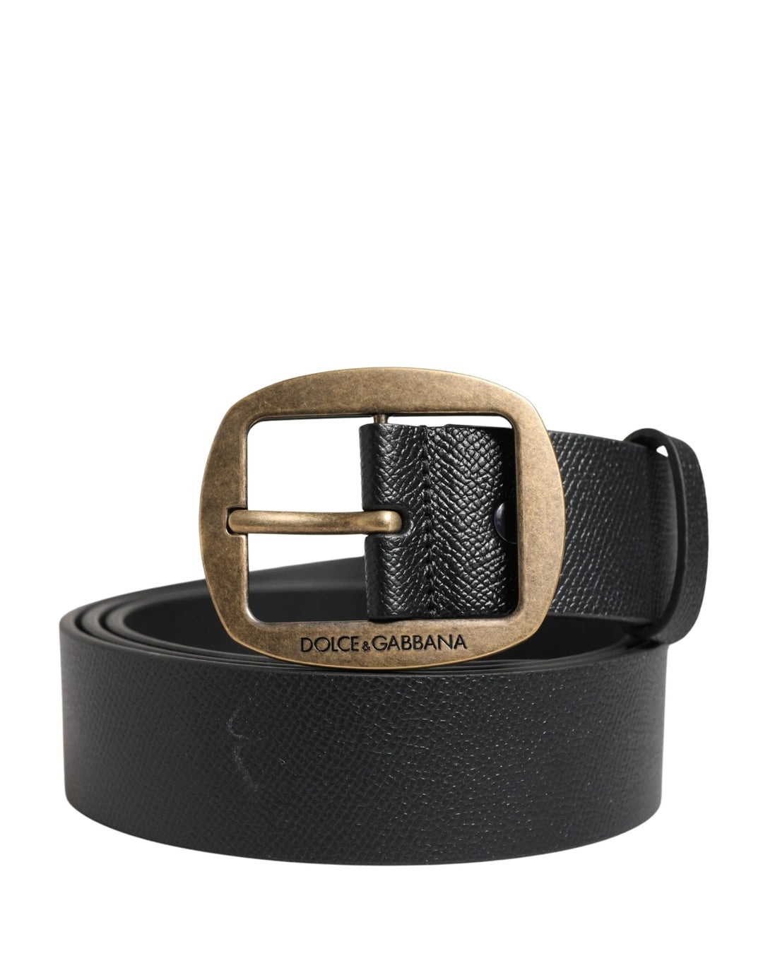 Dolce &amp; Gabbana Sample Sale Dolce &amp; Gabbana Men Black Classic Leather Metal Buckle Belt - | Designer outlet
