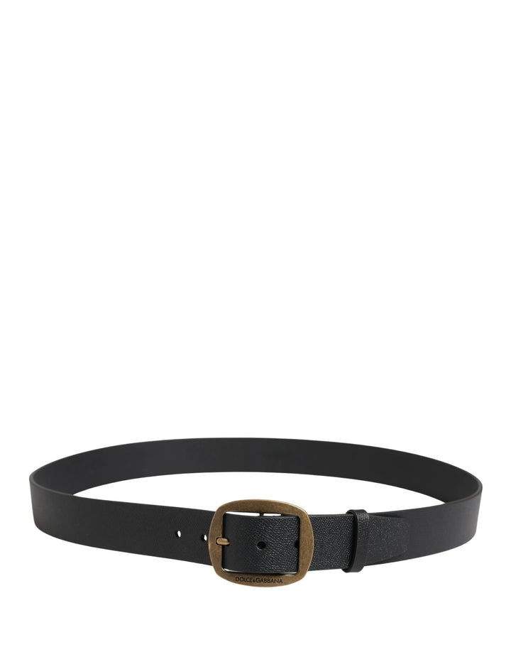 Dolce &amp; Gabbana Sample Sale Dolce &amp; Gabbana Men Black Classic Leather Metal Buckle Belt - | Designer outlet