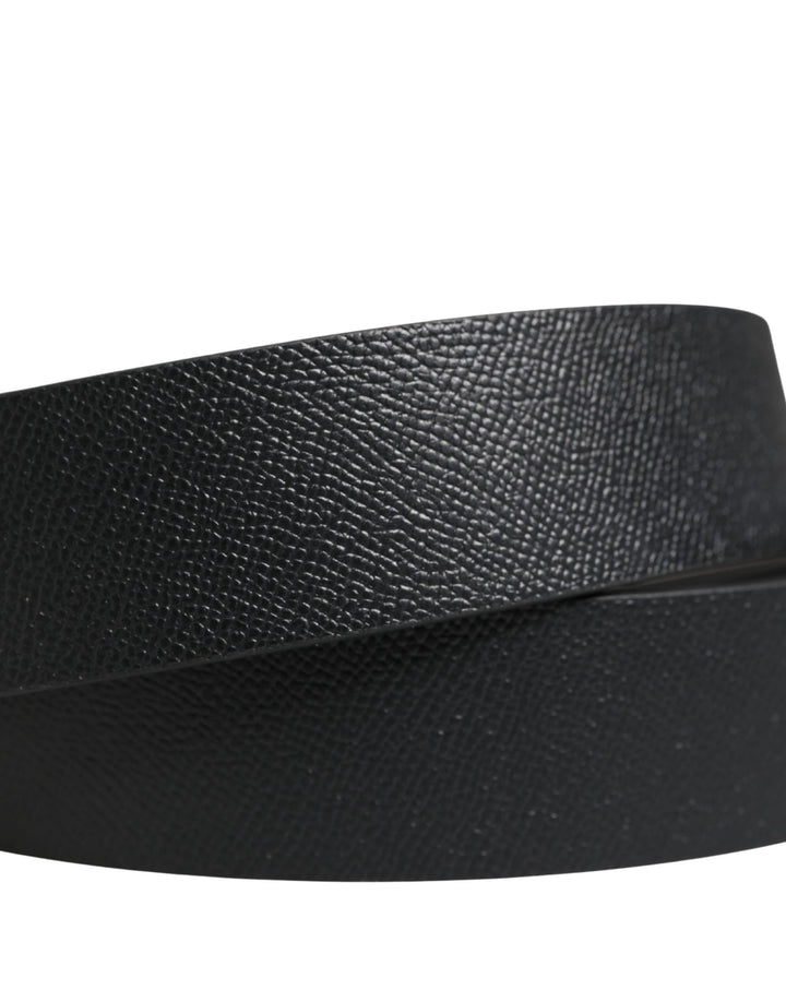 Dolce &amp; Gabbana Sample Sale Dolce &amp; Gabbana Men Black Classic Leather Metal Buckle Belt - | Designer outlet