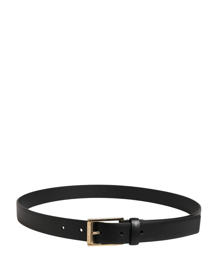 Dolce &amp; Gabbana Sample Sale Dolce &amp; Gabbana Men Black Classic Leather Metal Buckle Belt - | Designer outlet