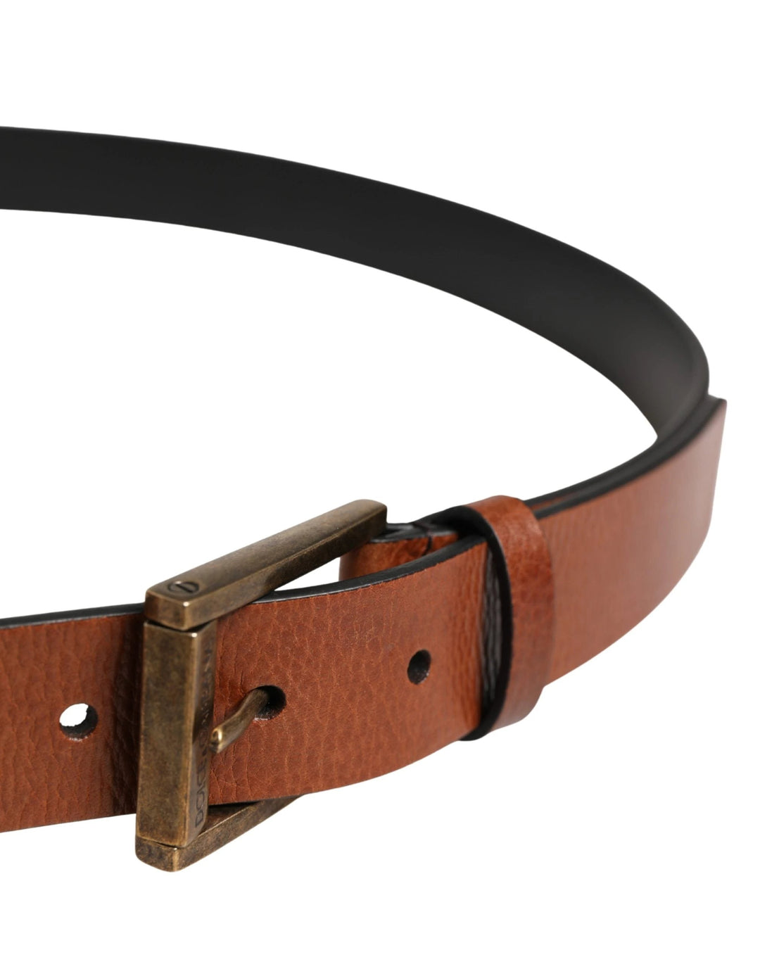 Dolce &amp; Gabbana Sample Sale Dolce &amp; Gabbana Men Brown Leather Classic Metal Buckle Belt - | Designer outlet