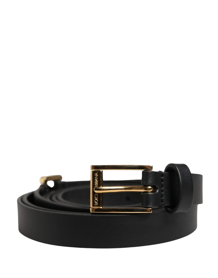 Dolce &amp; Gabbana Sample Sale Dolce &amp; Gabbana Men Black Leather Classic Metal Buckle Belt - | Designer outlet