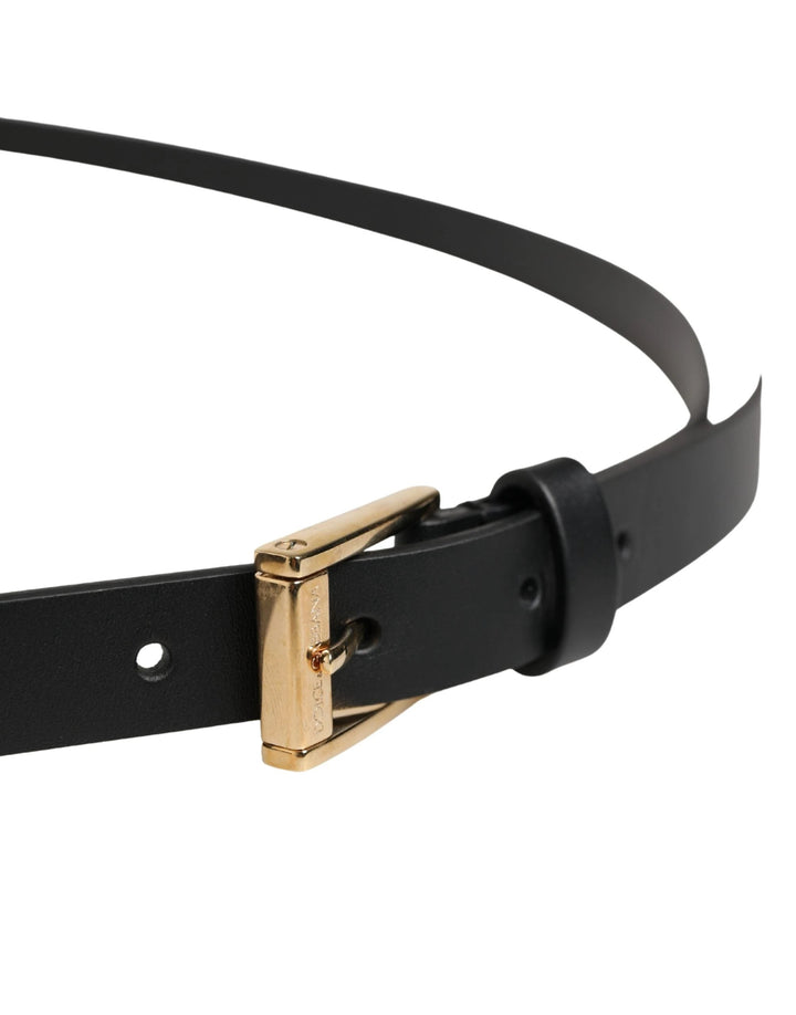 Dolce &amp; Gabbana Sample Sale Dolce &amp; Gabbana Men Black Leather Classic Metal Buckle Belt - | Designer outlet