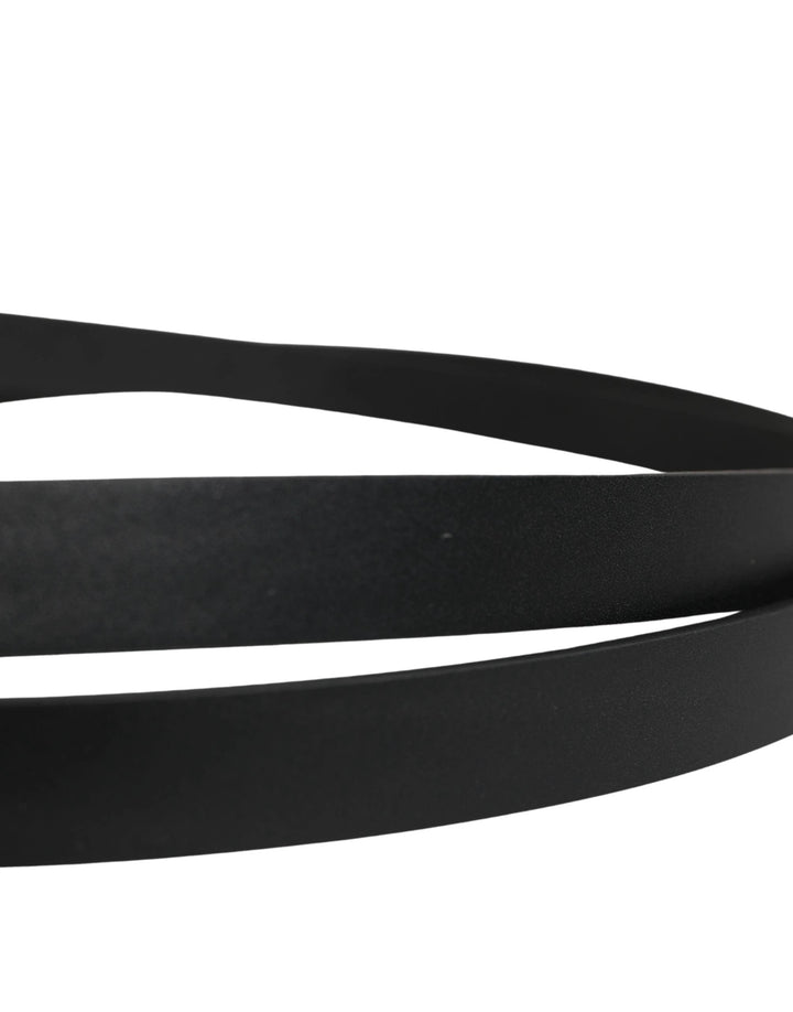 Dolce &amp; Gabbana Sample Sale Dolce &amp; Gabbana Men Black Leather Classic Metal Buckle Belt - | Designer outlet