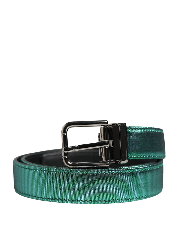 Dolce &amp; Gabbana Sample Sale Dolce &amp; Gabbana Men Green Lurex Polyester Metal Buckle Belt - | Designer outlet