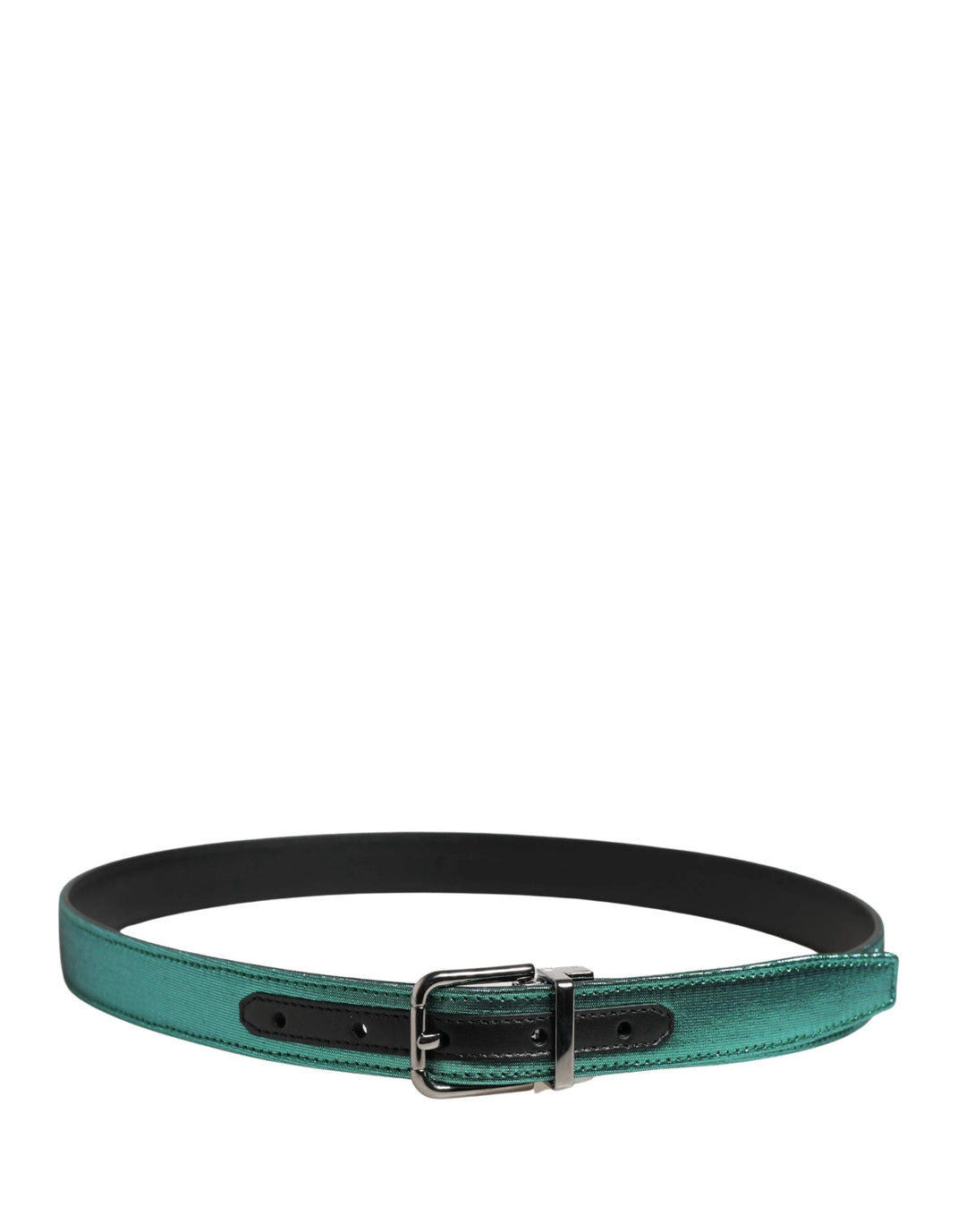 Dolce &amp; Gabbana Sample Sale Dolce &amp; Gabbana Men Green Lurex Polyester Metal Buckle Belt - | Designer outlet