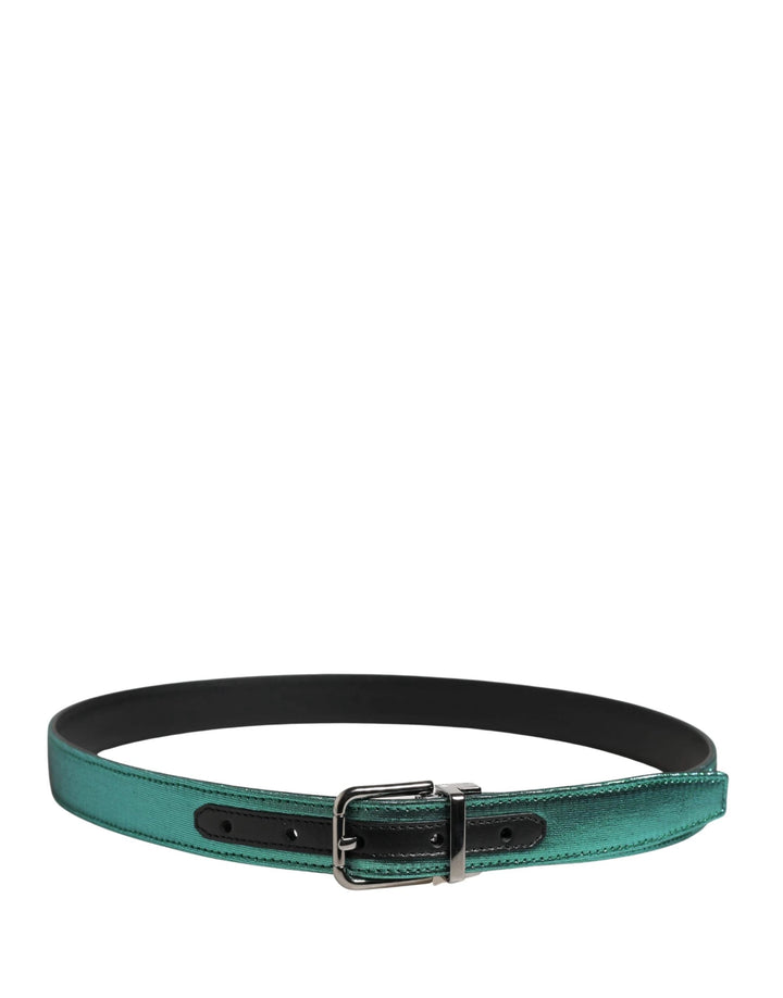 Dolce &amp; Gabbana Sample Sale Dolce &amp; Gabbana Men Green Lurex Polyester Metal Buckle Belt - | Designer outlet