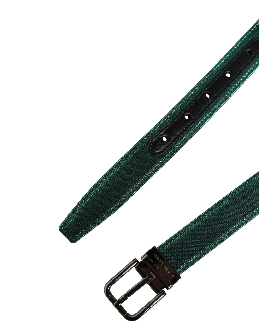 Dolce &amp; Gabbana Sample Sale Dolce &amp; Gabbana Men Green Lurex Polyester Metal Buckle Belt - | Designer outlet