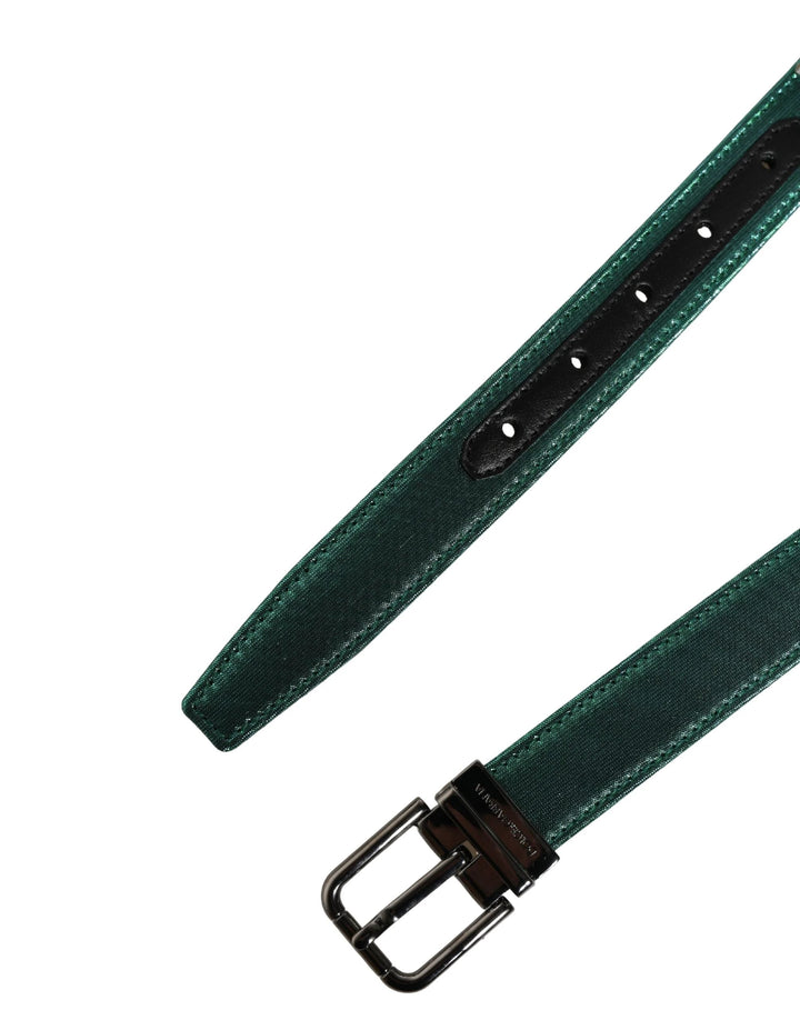 Dolce &amp; Gabbana Sample Sale Dolce &amp; Gabbana Men Green Lurex Polyester Metal Buckle Belt - | Designer outlet