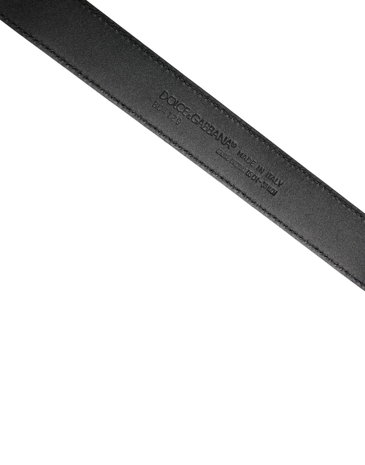 Dolce &amp; Gabbana Sample Sale Dolce &amp; Gabbana Men Black Exotic Leather Logo Buckle Belt - | Designer outlet