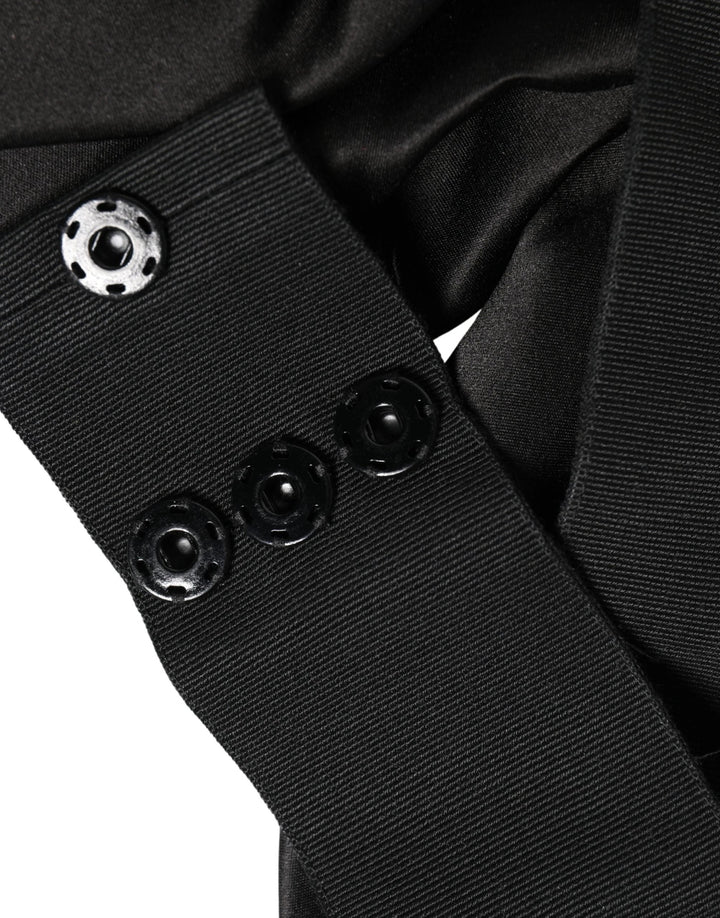 Dolce &amp; Gabbana Sample Sale Dolce &amp; Gabbana Black Silk Satin Sash Wide Waist Women Belt - | Designer outlet