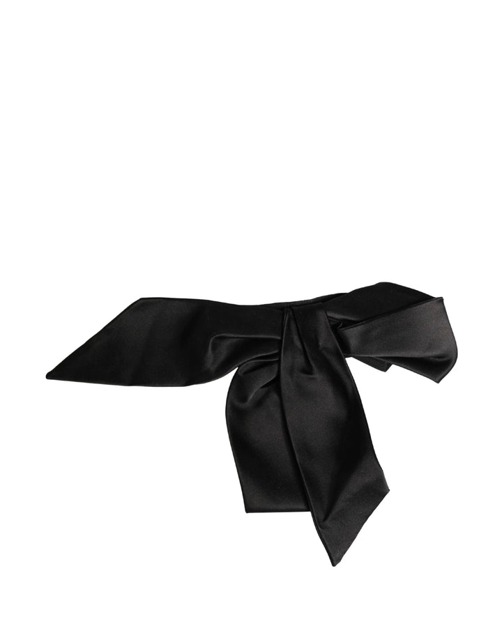 Dolce &amp; Gabbana Sample Sale Dolce &amp; Gabbana Black Silk Satin Sash Wide Waist Women Belt - | Designer outlet