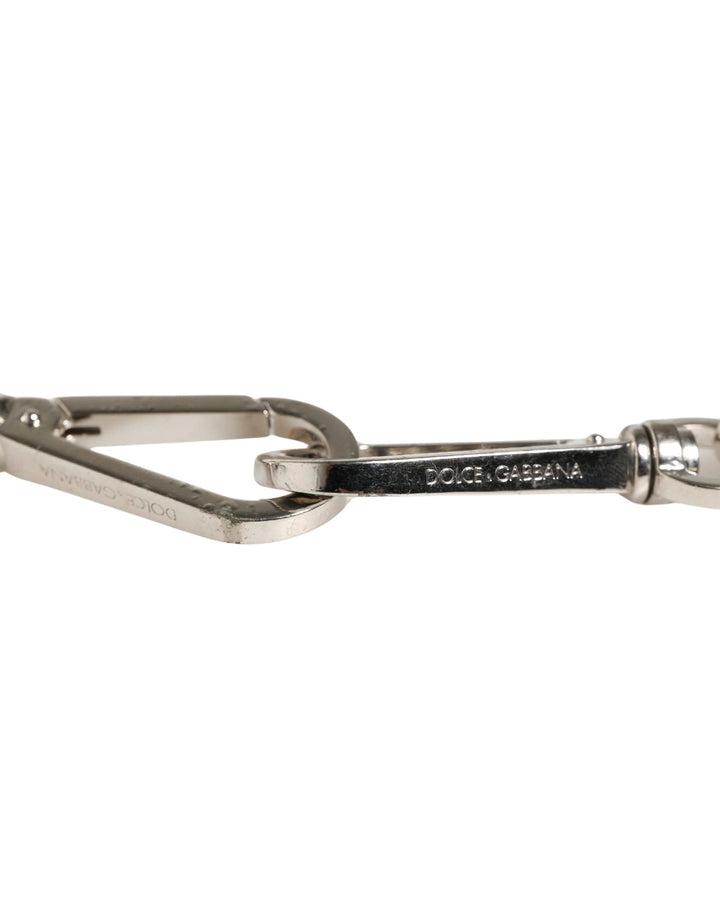 Dolce &amp; Gabbana Sample Sale Dolce &amp; Gabbana Black Leather Silver Chain Bag Accessory Shoulder Strap - | Designer outlet