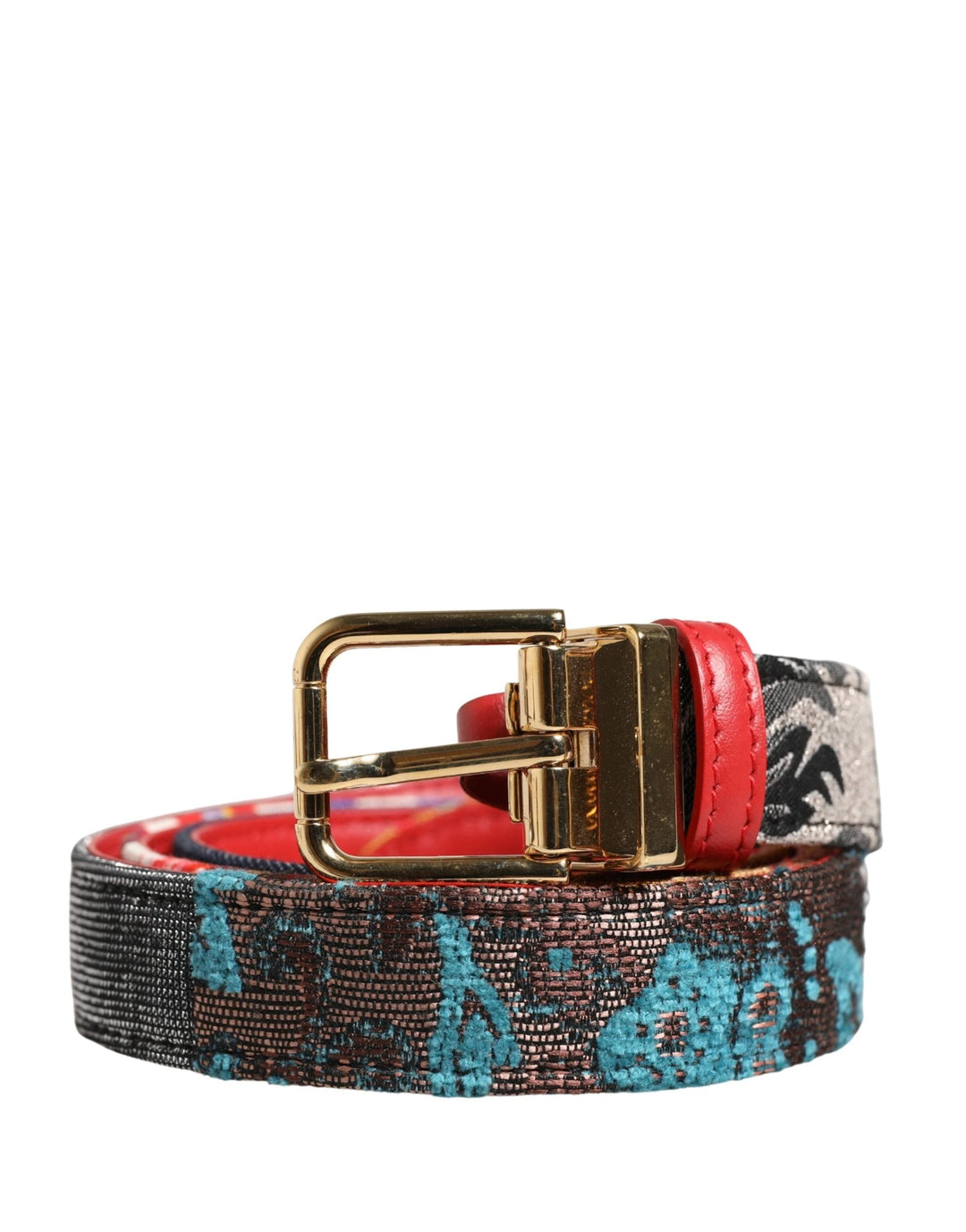 Dolce &amp; Gabbana Sample Sale Dolce &amp; Gabbana Multicolor Floral Jacquard Metal Buckle Belt - | Designer outlet