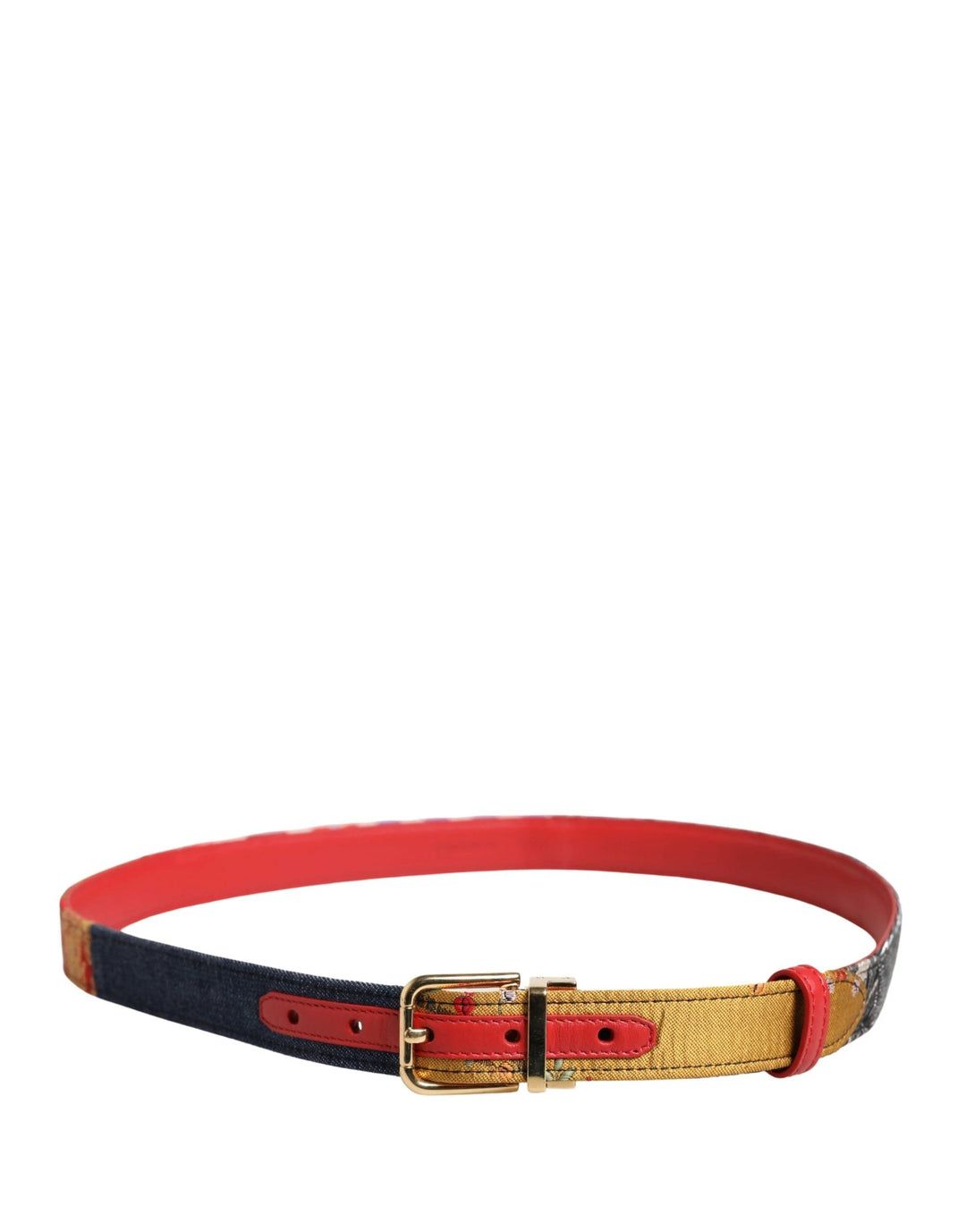 Dolce &amp; Gabbana Sample Sale Dolce &amp; Gabbana Multicolor Floral Jacquard Metal Buckle Belt - | Designer outlet