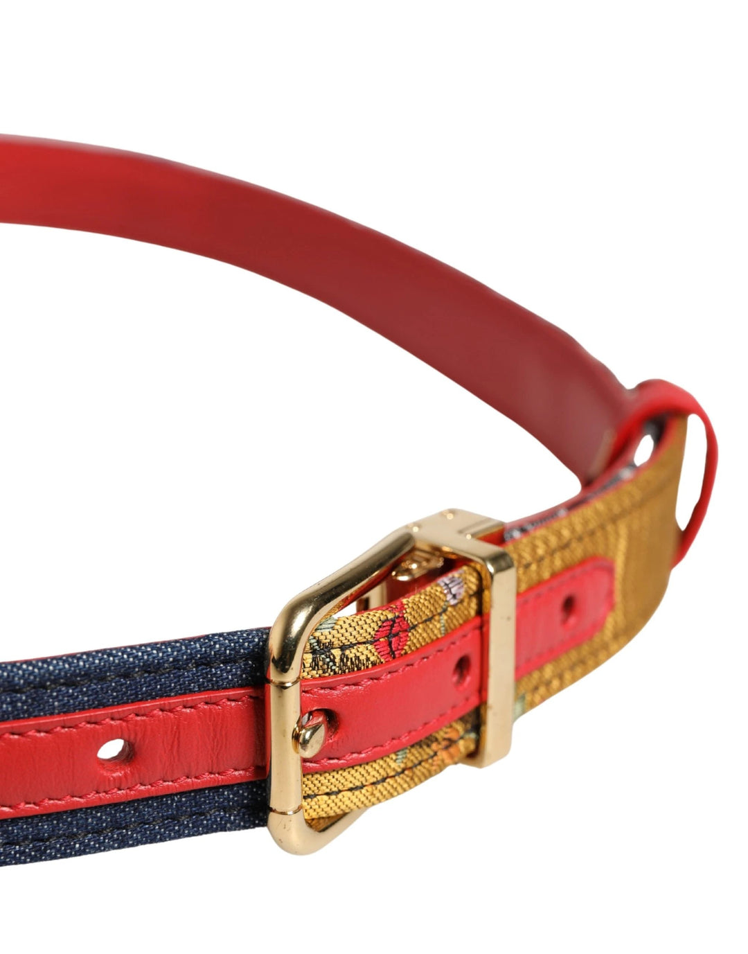 Dolce &amp; Gabbana Sample Sale Dolce &amp; Gabbana Multicolor Floral Jacquard Metal Buckle Belt - | Designer outlet