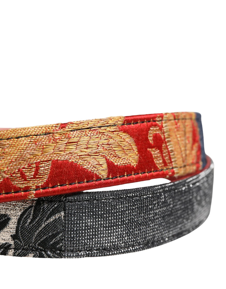 Dolce &amp; Gabbana Sample Sale Dolce &amp; Gabbana Multicolor Floral Jacquard Metal Buckle Belt - | Designer outlet