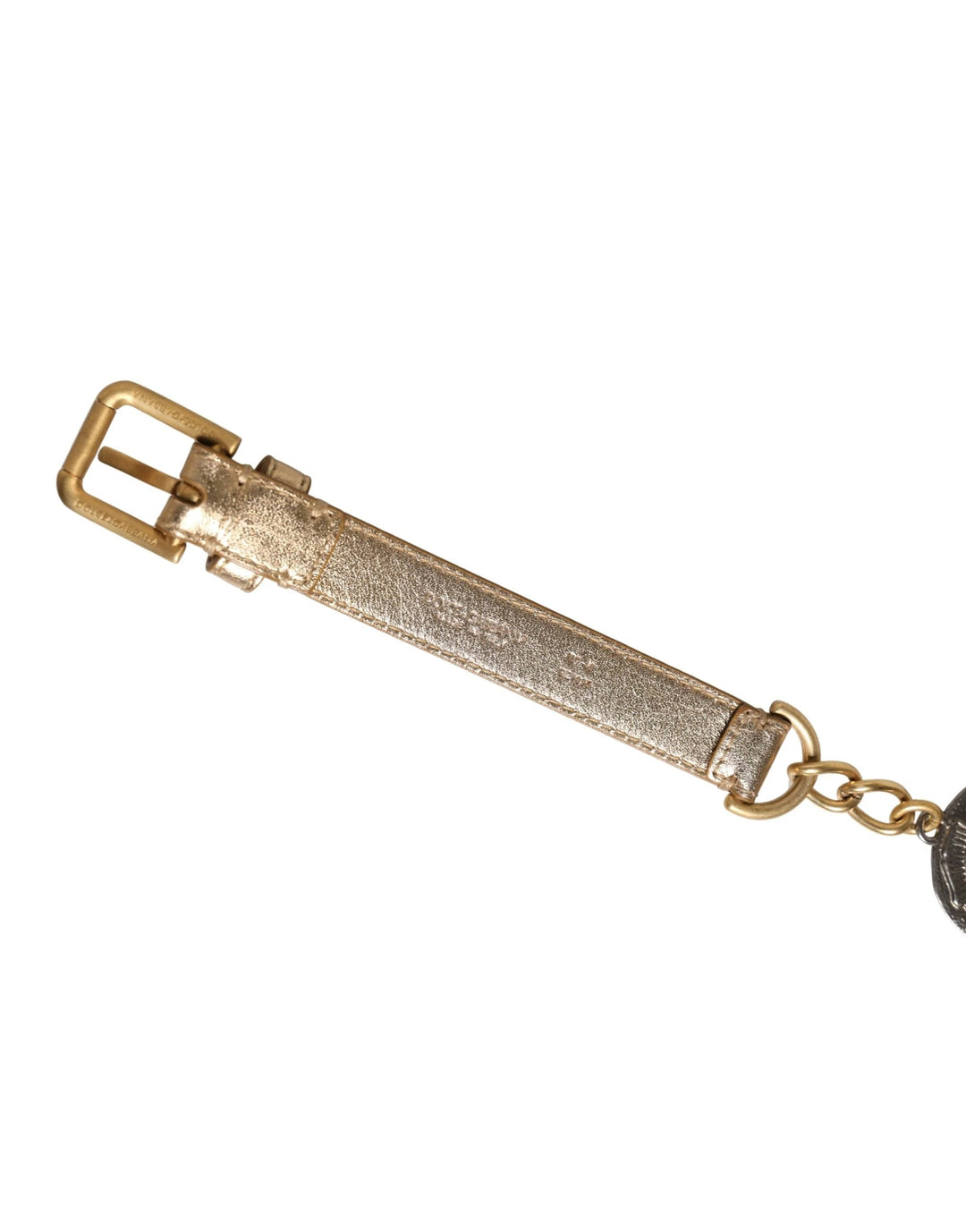 Dolce &amp; Gabbana Sample Sale Dolce &amp; Gabbana Gold Brass Chain Coin Embellished Metal Buckle Belt - | Designer outlet