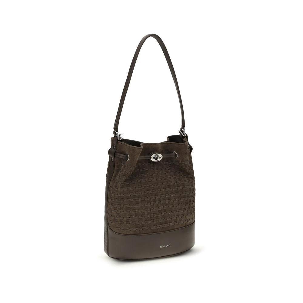 Zanellato Sample Sale Zanellato Brown Calf Leather Bos Taurus Backet Bag - | Designer outlet