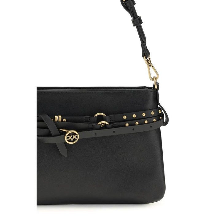 PINKO Sample Sale PINKO Black Calf Leather Bos Taurus Shoulder Bag - | Designer outlet