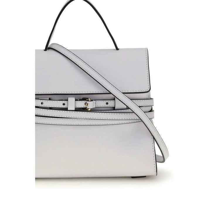 Moschino Sample Sale Moschino White Calf Leather Bos Taurus Handbag - | Designer outlet