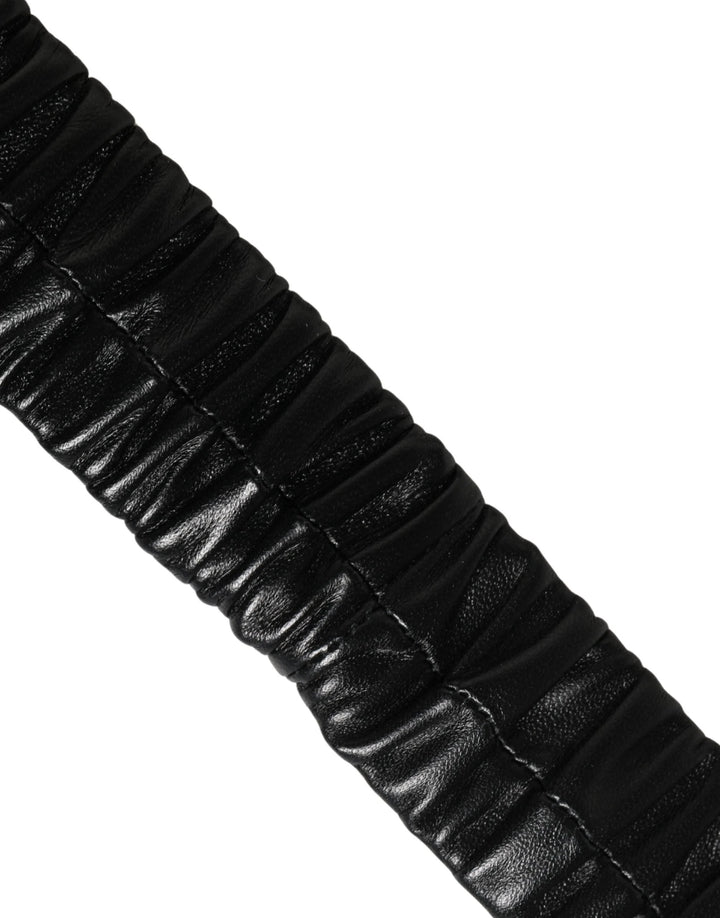 Dolce &amp; Gabbana Sample Sale Dolce &amp; Gabbana Black Leather Gold Heart Metal Buckle Belt - | Designer outlet