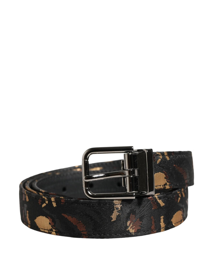 Dolce &amp; Gabbana Sample Sale Dolce &amp; Gabbana Multicolor Jacquard Silver Metal Buckle Belt - | Designer outlet