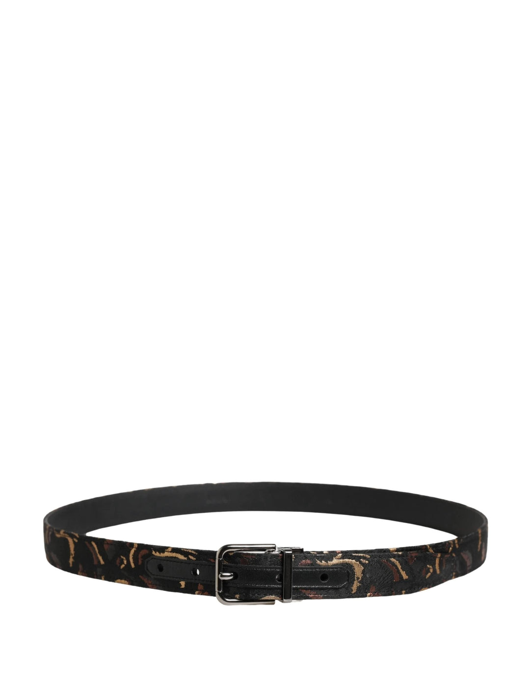 Dolce &amp; Gabbana Sample Sale Dolce &amp; Gabbana Multicolor Jacquard Silver Metal Buckle Belt - | Designer outlet