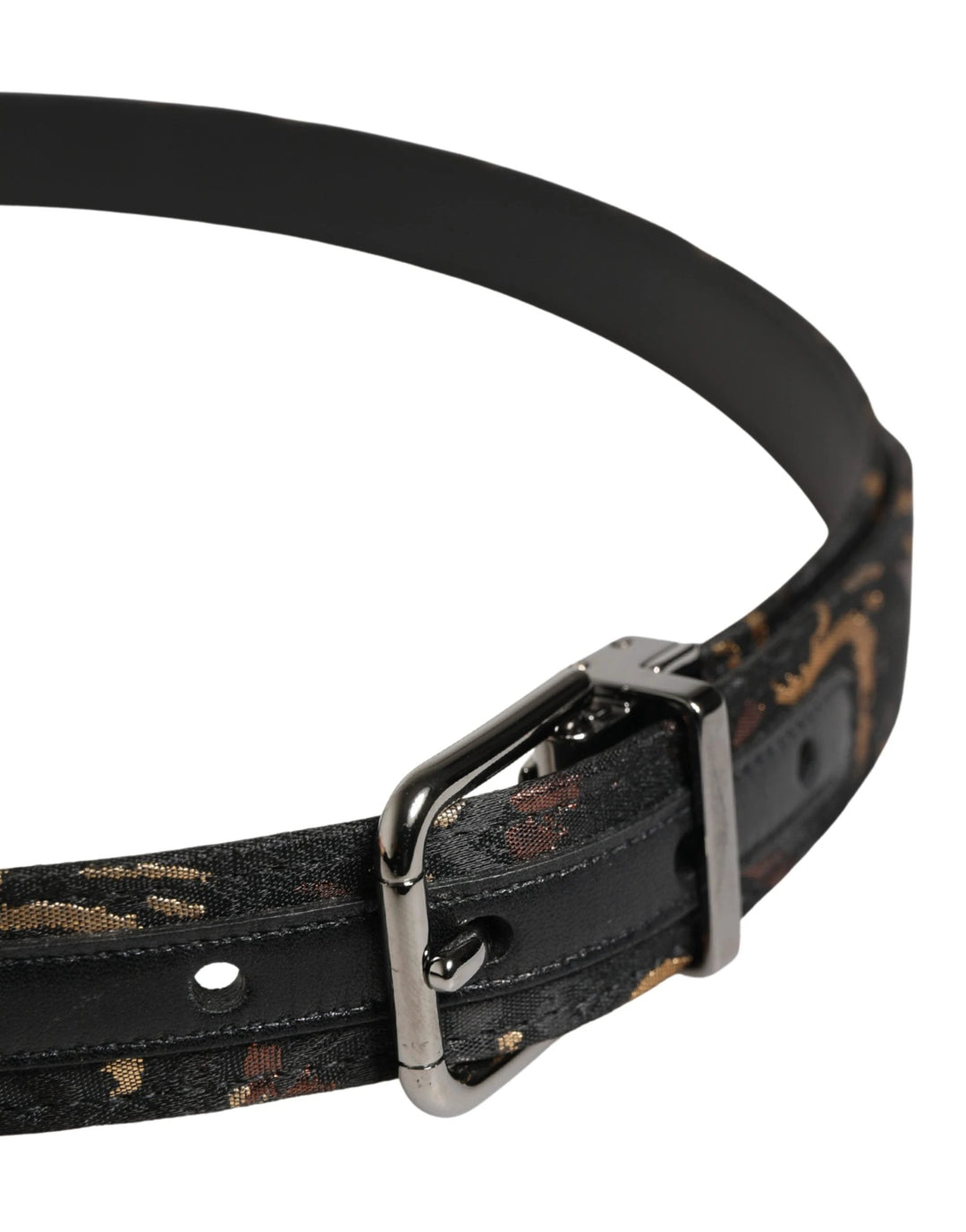 Dolce &amp; Gabbana Sample Sale Dolce &amp; Gabbana Multicolor Jacquard Silver Metal Buckle Belt - | Designer outlet