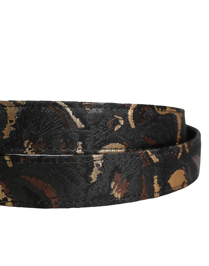 Dolce &amp; Gabbana Sample Sale Dolce &amp; Gabbana Multicolor Jacquard Silver Metal Buckle Belt - | Designer outlet