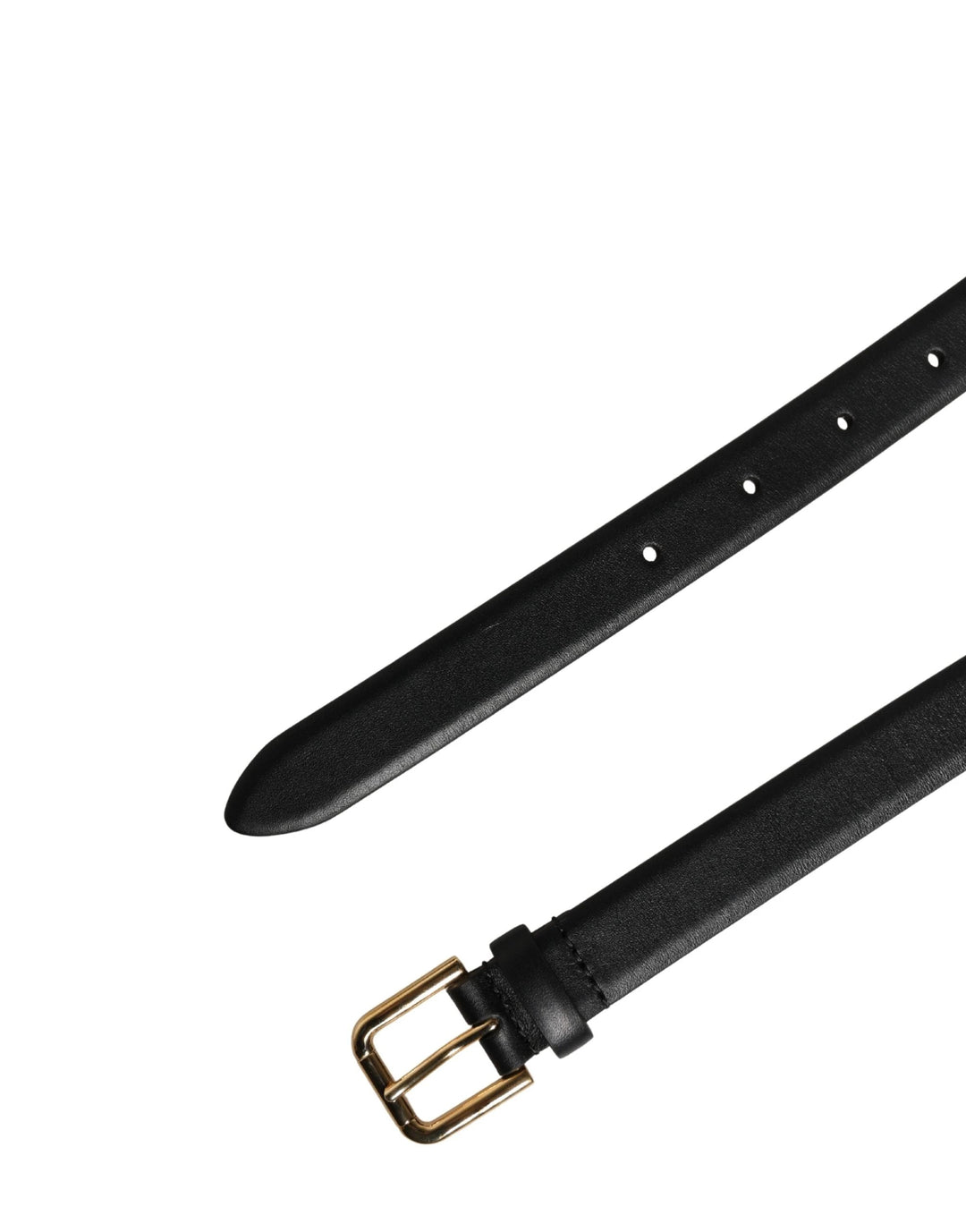 Dolce &amp; Gabbana Sample Sale Dolce &amp; Gabbana Black Classic Leather Gold Metal Buckle Belt - | Designer outlet