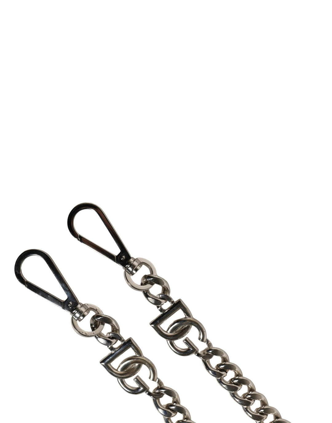 Dolce &amp; Gabbana Sample Sale Dolce &amp; Gabbana Black Leather Silver Chain Bag Accessory Shoulder Strap - | Designer outlet