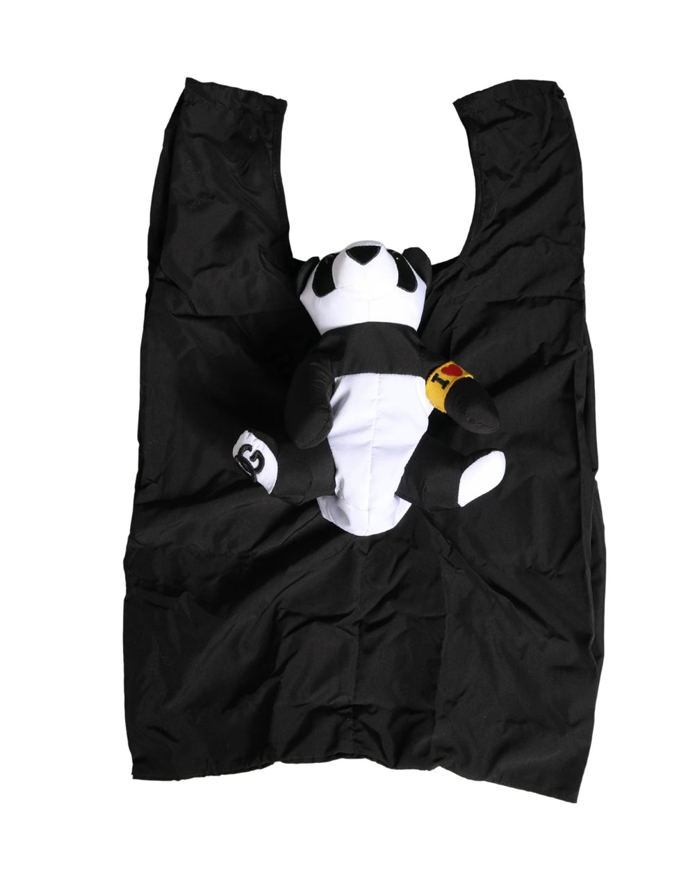 Dolce & Gabbana Sample Sale Dolce & Gabbana Men Black Polyester Panda Stuffed Ecobag Bag - | Designer outlet