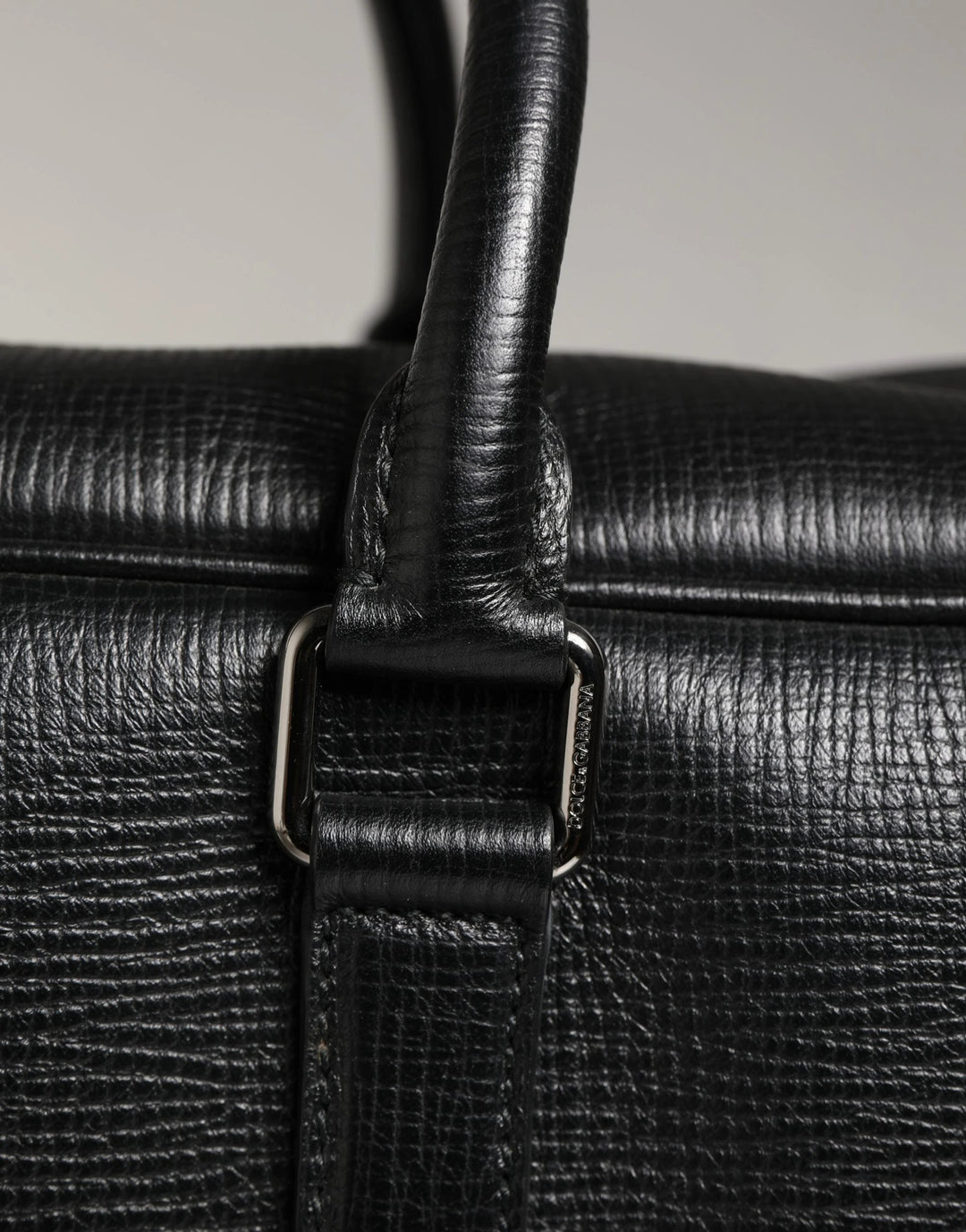 Dolce &amp; Gabbana Sample Sale Dolce &amp; Gabbana Black Car Man Applique Leather Weekender Borse Bag - | Designer outlet