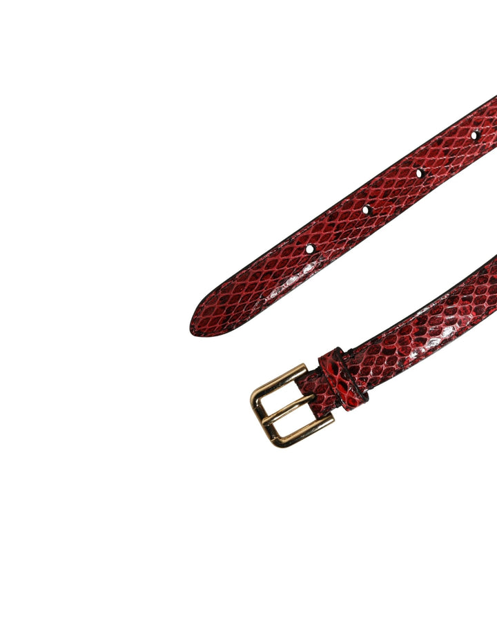Dolce &amp; Gabbana Sample Sale Dolce &amp; Gabbana Red Leather Daisy Crystal Embellished Waist Belt - | Designer outlet