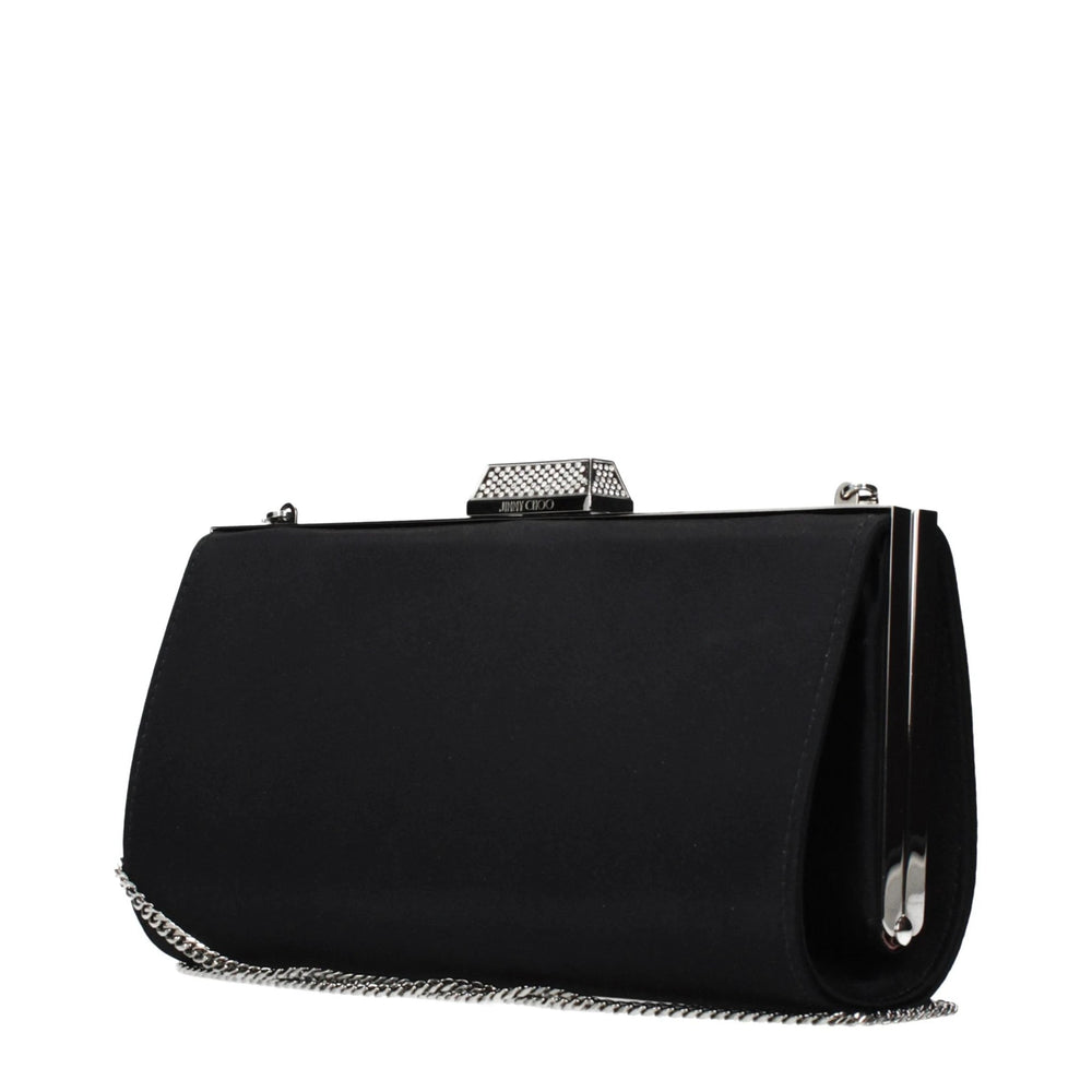 Jimmy Choo Sample Sale Jimmy Choo Black Satin Clutch Bag - | Designer outlet