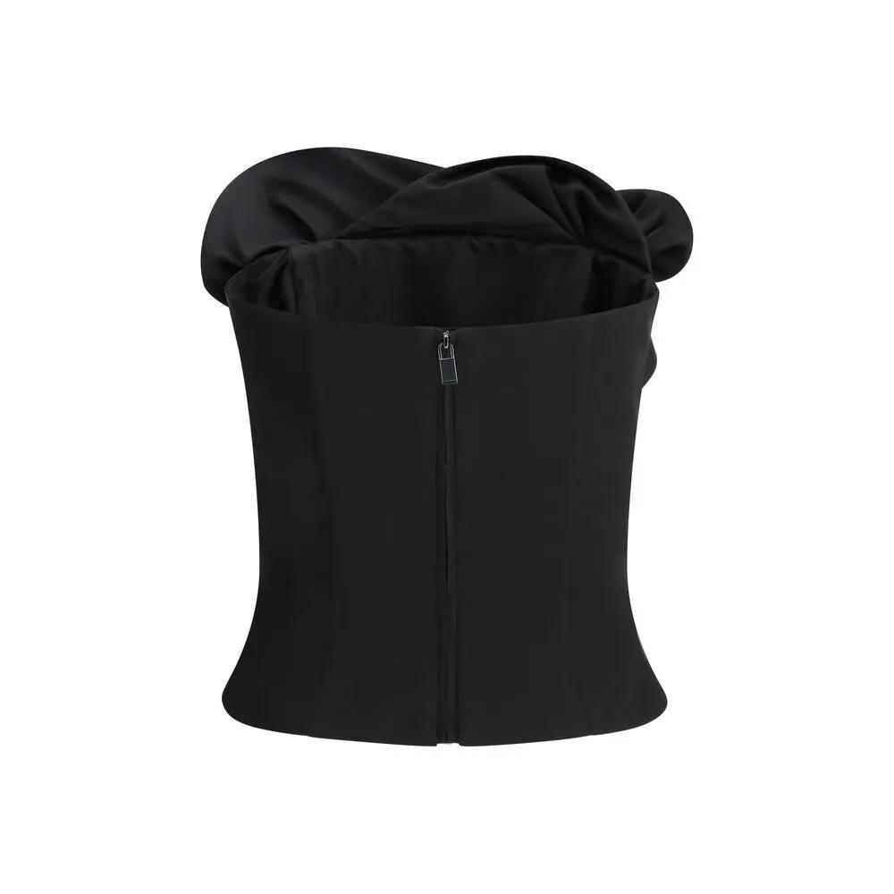 Magda Butrym Black Wool Tank Tops
