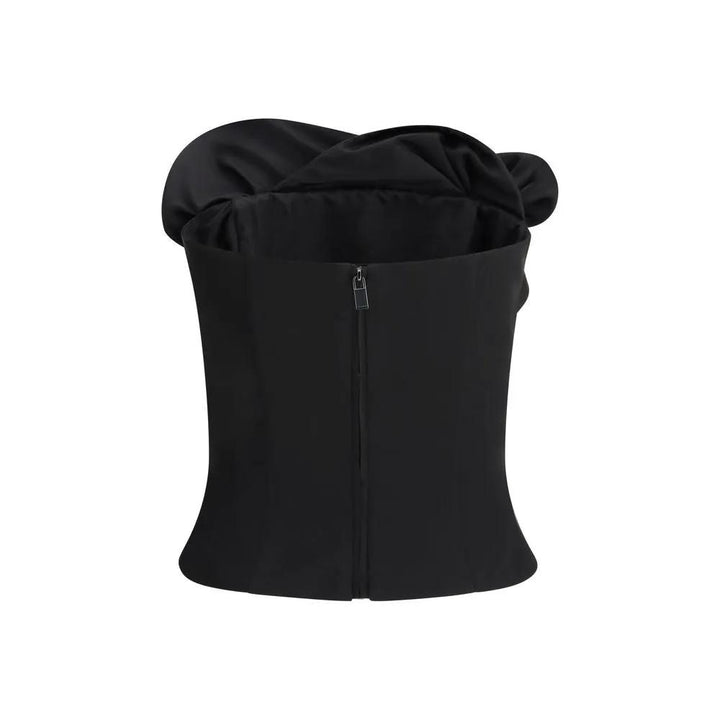 Magda Butrym Black Wool Tank Tops