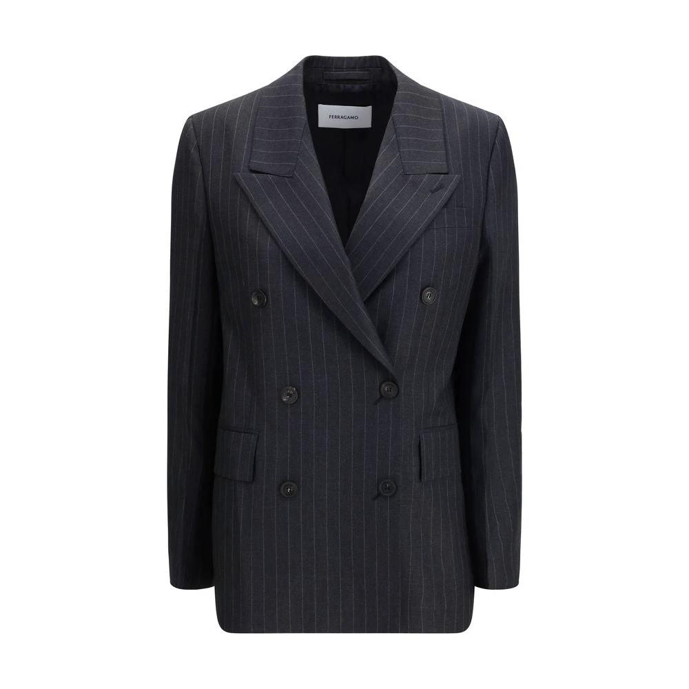 Ferragamo Sample Sale Ferragamo Gray Fleece Wool Blazer - | Designer outlet